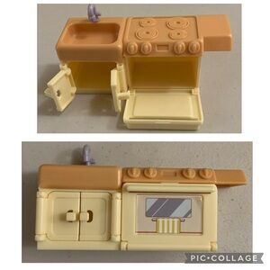 Bluey Family Kitchen Sink Stove Oven Playset Bingo Chili Cabinet Stove Opens